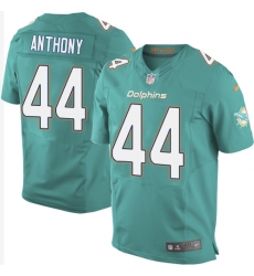 Men's Nike Miami Dolphins #44 Stephone Anthony Elite Aqua Green Team Color NFL Jersey