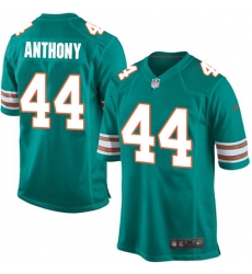 Men's Nike Miami Dolphins #44 Stephone Anthony Game Aqua Green Alternate NFL Jersey