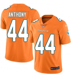 Men's Nike Miami Dolphins #44 Stephone Anthony Limited Orange Rush Vapor Untouchable NFL Jersey