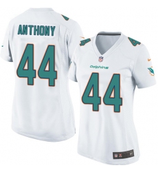 Women's Nike Miami Dolphins #44 Stephone Anthony Game White NFL Jersey