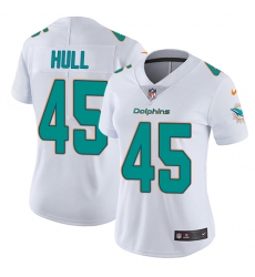 Women's Nike Miami Dolphins #45 Mike Hull White Vapor Untouchable Limited Player NFL Jersey