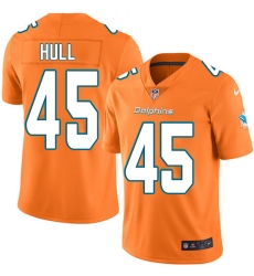 Youth Nike Miami Dolphins #45 Mike Hull Limited Orange Rush Vapor Untouchable NFL Jersey