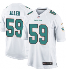 Men's Nike Miami Dolphins #59 Chase Allen Game White NFL Jersey