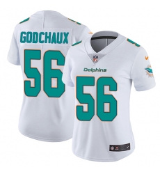 Women's Nike Miami Dolphins #56 Davon Godchaux White Vapor Untouchable Elite Player NFL Jersey