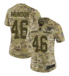 Women's Nike New York Giants #46 Calvin Munson Limited Camo 2018 Salute to Service NFL Jersey