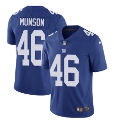 Youth Nike New York Giants #46 Calvin Munson Royal Blue Team Color Vapor Untouchable Elite Player NFL Jersey