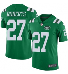 Men's Nike New York Jets #27 Darryl Roberts Limited Green Rush Vapor Untouchable NFL Jersey