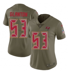 Women's Nike Tampa Bay Buccaneers #53 Adarius Glanton Limited Olive 2017 Salute to Service NFL Jersey