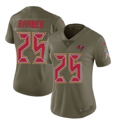 Women's Nike Tampa Bay Buccaneers #25 Peyton Barber Limited Olive 2017 Salute to Service NFL Jersey