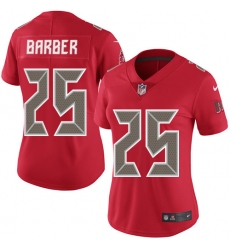 Women's Nike Tampa Bay Buccaneers #25 Peyton Barber Limited Red Rush Vapor Untouchable NFL Jersey