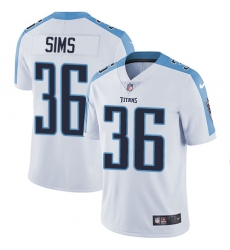 Youth Nike Tennessee Titans #36 LeShaun Sims White Vapor Untouchable Limited Player NFL Jersey