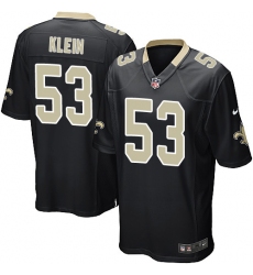 Men's Nike New Orleans Saints #53 A.J. Klein Game Black Team Color NFL Jersey