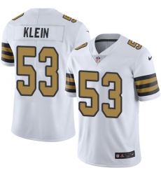 Men's Nike New Orleans Saints #53 A.J. Klein Limited White Rush NFL Jersey