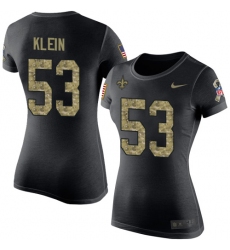 Women's Nike New Orleans Saints #53 A.J. Klein Black Camo Salute to Service T-Shirt