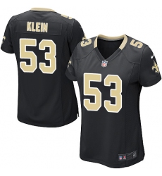 Women's Nike New Orleans Saints #53 A.J. Klein Game Black Team Color NFL Jersey