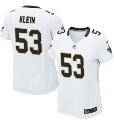 Women's Nike New Orleans Saints #53 A.J. Klein Game White NFL Jersey