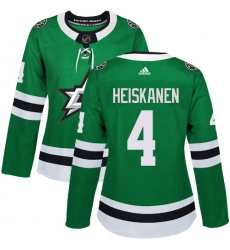 Women's Adidas Dallas Stars #4 Miro Heiskanen Premier Green Home NHL Jersey