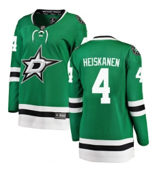 Women's Dallas Stars #4 Miro Heiskanen Authentic Green Home Fanatics Branded Breakaway NHL Jersey