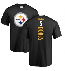 NFL Nike Pittsburgh Steelers #5 Joshua Dobbs Black Backer T-Shirt