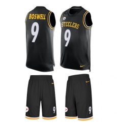 Men's Nike Pittsburgh Steelers #9 Chris Boswell Limited Black Tank Top Suit NFL Jersey