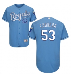 Men's Majestic Kansas City Royals #53 Melky Cabrera Light Blue Flexbase Authentic Collection MLB Jersey