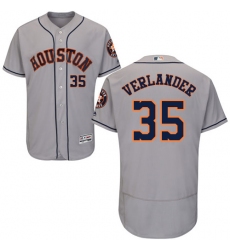 Men's Majestic Houston Astros #35 Justin Verlander Grey Flexbase Authentic Collection MLB Jersey