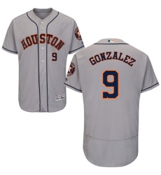 Men's Majestic Houston Astros #9 Marwin Gonzalez Grey Flexbase Authentic Collection MLB Jersey