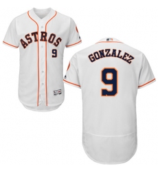 Men's Majestic Houston Astros #9 Marwin Gonzalez White Flexbase Authentic Collection MLB Jersey