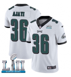 Men's Nike Philadelphia Eagles #36 Jay Ajayi White Vapor Untouchable Limited Player Super Bowl LII NFL Jersey