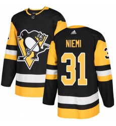 Youth Adidas Pittsburgh Penguins #31 Antti Niemi Authentic Black Home NHL Jersey
