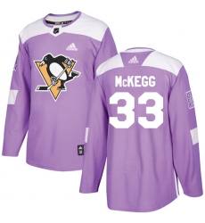 Men's Adidas Pittsburgh Penguins #33 Greg McKegg Authentic Purple Fights Cancer Practice NHL Jersey