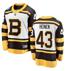 Youth Boston Bruins #43 Danton Heinen White 2019 Winter Classic Fanatics Branded Breakaway NHL Jersey