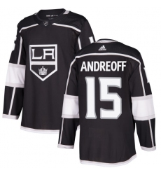 Men's Adidas Los Angeles Kings #15 Andy Andreoff Premier Black Home NHL Jersey