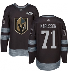 Men's Adidas Vegas Golden Knights #71 William Karlsson Authentic Black 1917-2017 100th Anniversary NHL Jersey