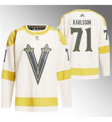 Men's Vegas Golden Knights #71 William Karlsson Cream 2024 Winter Classic Primegreen Stitched Jersey