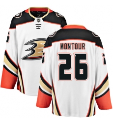 Youth Anaheim Ducks #26 Brandon Montour Fanatics Branded White Away Breakaway NHL Jersey