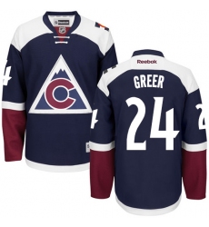 Men's Reebok Colorado Avalanche #24 A.J. Greer Premier Blue Third NHL Jersey