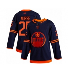 Youth Edmonton Oilers #25 Darnell Nurse Authentic Navy Blue Alternate Hockey Jersey