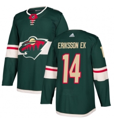 Men's Adidas Minnesota Wild #14 Joel Eriksson Ek Authentic Green Home NHL Jersey