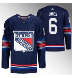 Men's New York Rangers #6 Zac Jones Navy Stitched Jersey