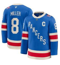 Men's New York Rangers #8 JT Miller Blue Centennial With C Stitched Hockey Jersey