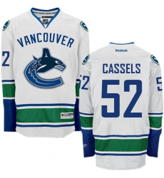 Youth Reebok Vancouver Canucks #52 Cole Cassels Authentic White Away NHL Jersey