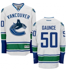 Youth Reebok Vancouver Canucks #50 Brendan Gaunce Authentic White Away NHL Jersey