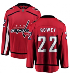 Men's Washington Capitals #22 Madison Bowey Fanatics Branded Red Home Breakaway NHL Jersey