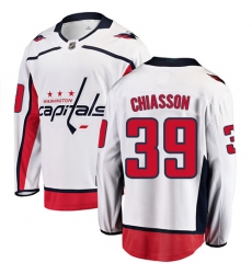 Men's Washington Capitals #39 Alex Chiasson Fanatics Branded White Away Breakaway NHL Jersey