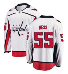 Youth Washington Capitals #55 Aaron Ness Fanatics Branded White Away Breakaway NHL Jersey