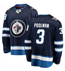 Youth Winnipeg Jets #3 Tucker Poolman Fanatics Branded Navy Blue Home Breakaway NHL Jersey