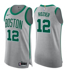 Men's Nike Boston Celtics #12 Terry Rozier Authentic Gray NBA Jersey - City Edition