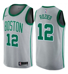 Men's Nike Boston Celtics #12 Terry Rozier Swingman Gray NBA Jersey - City Edition