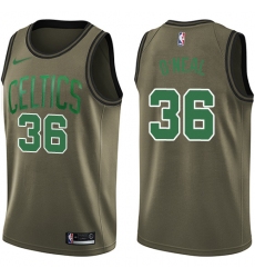 Men's Nike Boston Celtics #36 Shaquille O'Neal Swingman Green Salute to Service NBA Jersey